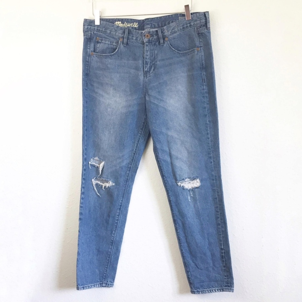 Madewell Boyjean Distressed Jeans 100% Cotton